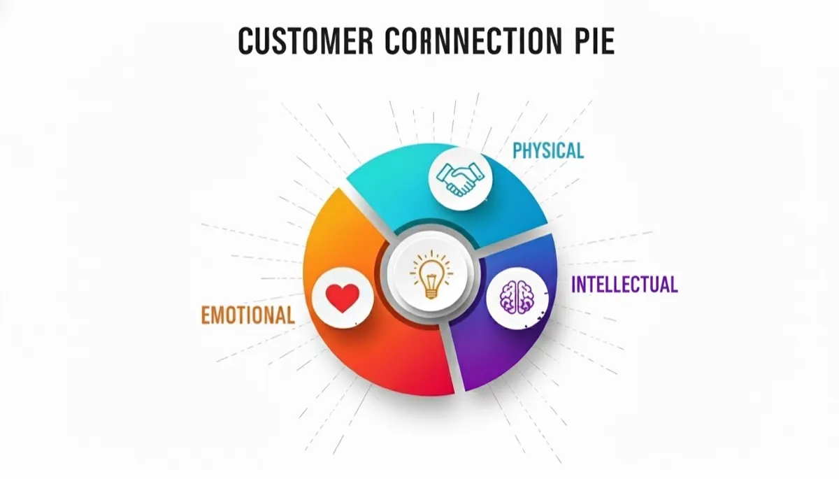 The Customer Pie: physical, intellectual, and emotional connection