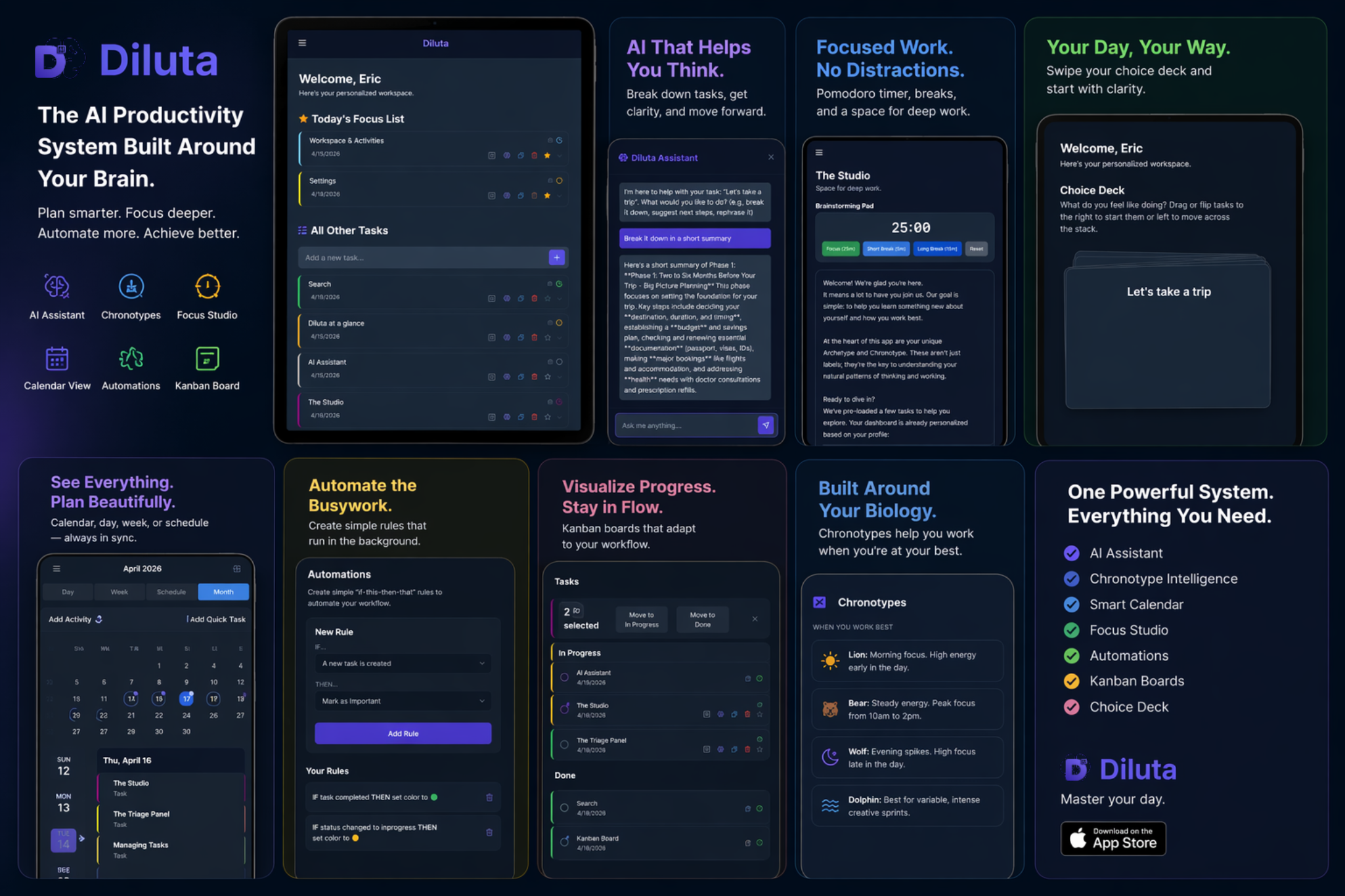 Diluta product media collage